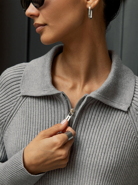 Heidi Mode | Eleganter Winter Polo Kragen Pullover
