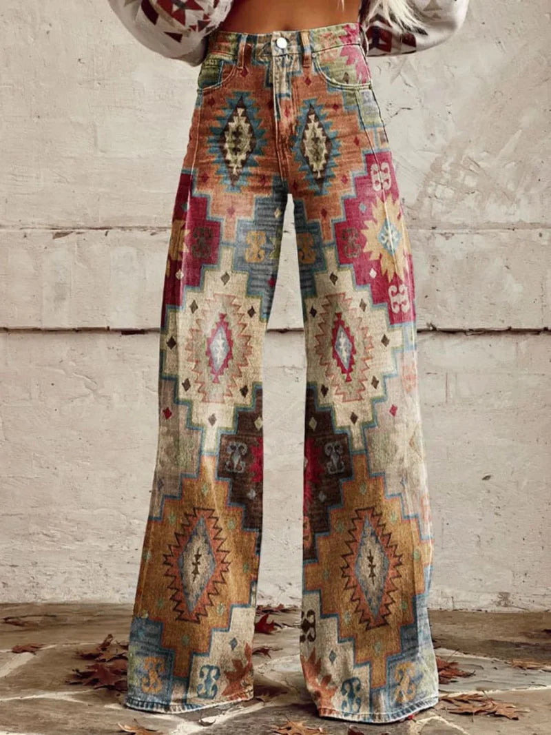 Heidi-Mode | Bedruckte Weite Hose