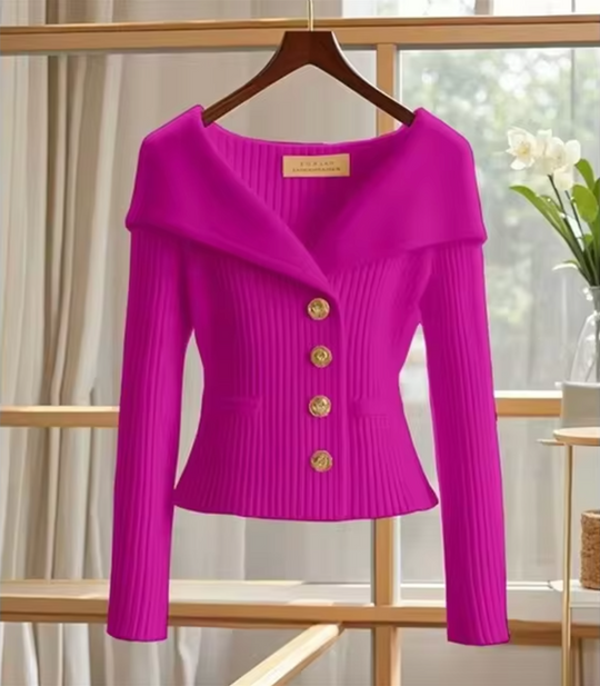 Heidi-Mode | Gestrickte Kurze Strickjacke