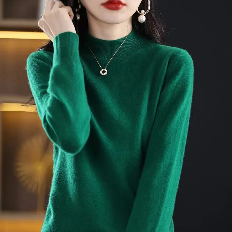 Heidi-Mode | Kaschmir Pullover Damen Hoher Kragen, Weich & Zeitloses Design