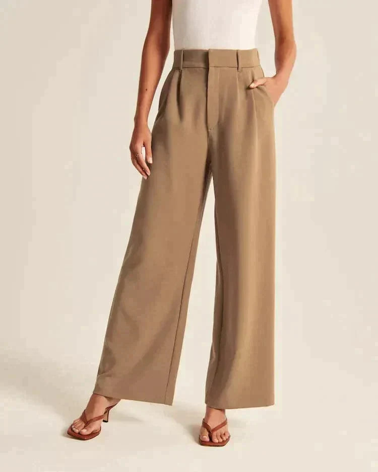 Hohe Taille Weite Bein Hose