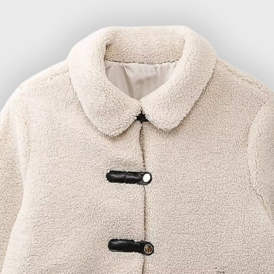 Heidi-Mode | Gekürzte Fleece Toggle Patch Pocket Jacke
