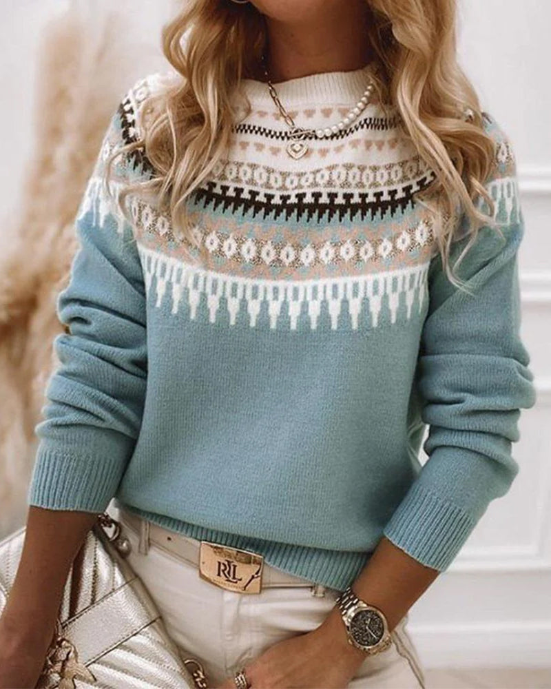 Stilvolle gebeizte Boho Pullover