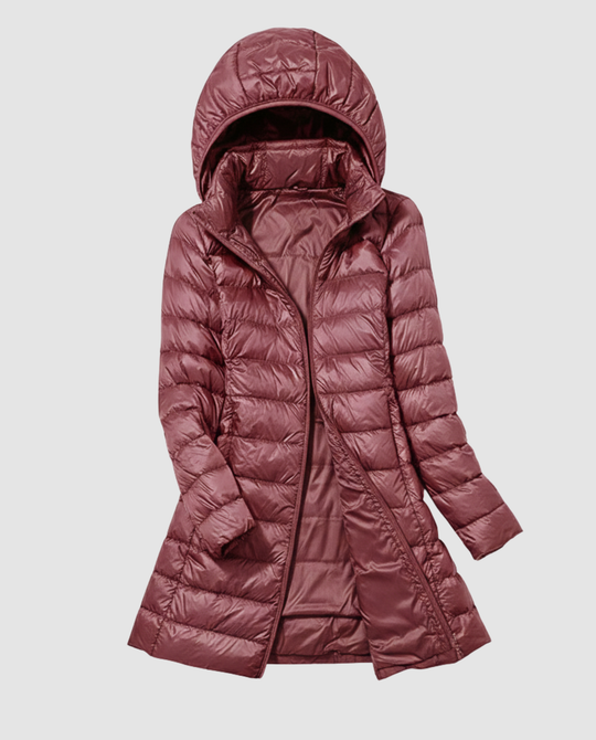 Damen Ultraleichte Daunenjacke mit Kapuze | Heidi-Mode