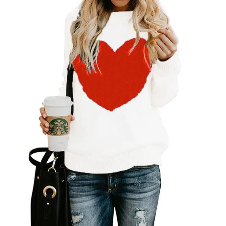 Heidi-Mode | bedruckter Pullover mit Herz