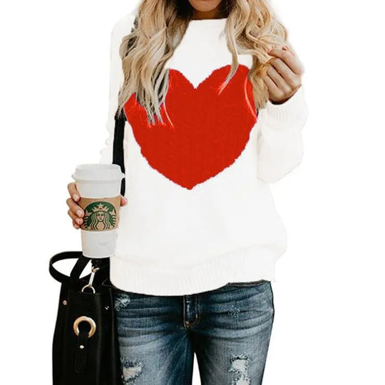 Heidi-Mode | bedruckter Pullover mit Herz