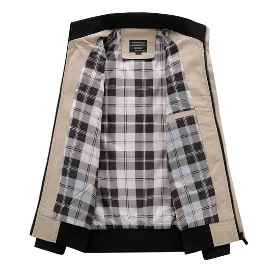 Herren modische Feldjacke mit praktischen Taschen und hohem Kragen Heidi-Mode