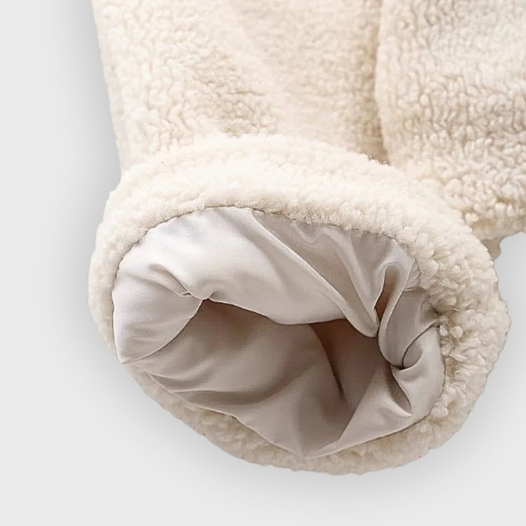 Heidi-Mode | Gekürzte Fleece Toggle Patch Pocket Jacke