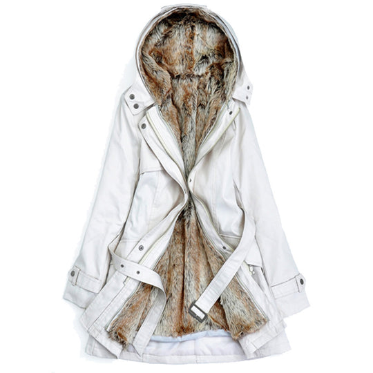 Damen Langer Winterparka mit weichem Innenfutter von Heidi-Mode