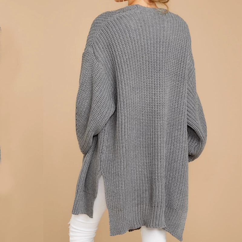 Damen Oversized Strickpullover mit modernen Details Heidi-Mode