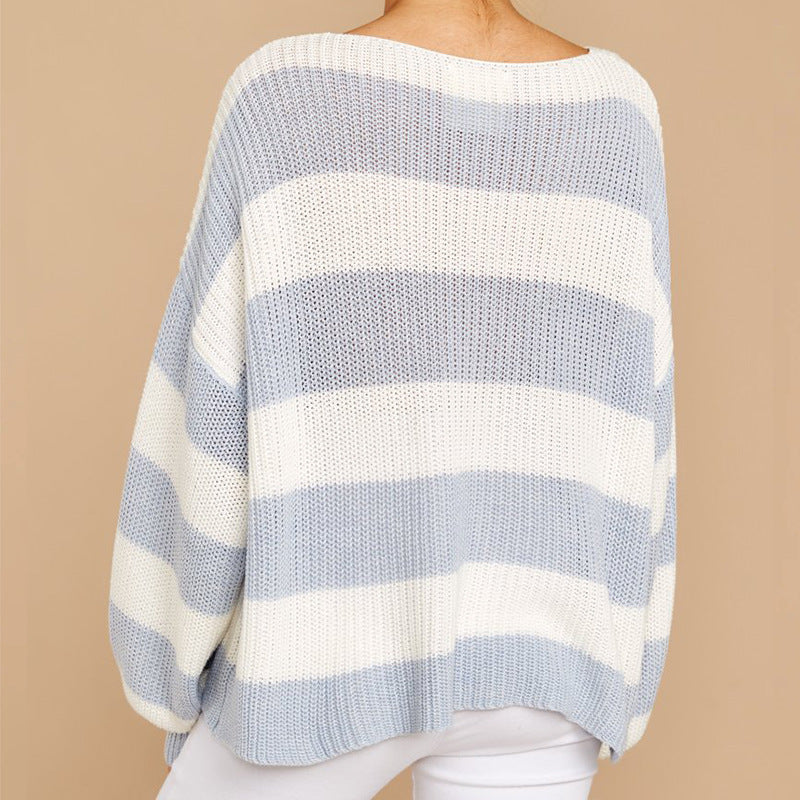 Damen lässiger Pullover mit weichem Strickmuster und Oversized-Schnitt Heidi-Mode