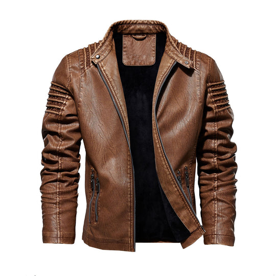 Herren Lederjacke mit strukturierten Schultern Heidi-Mode