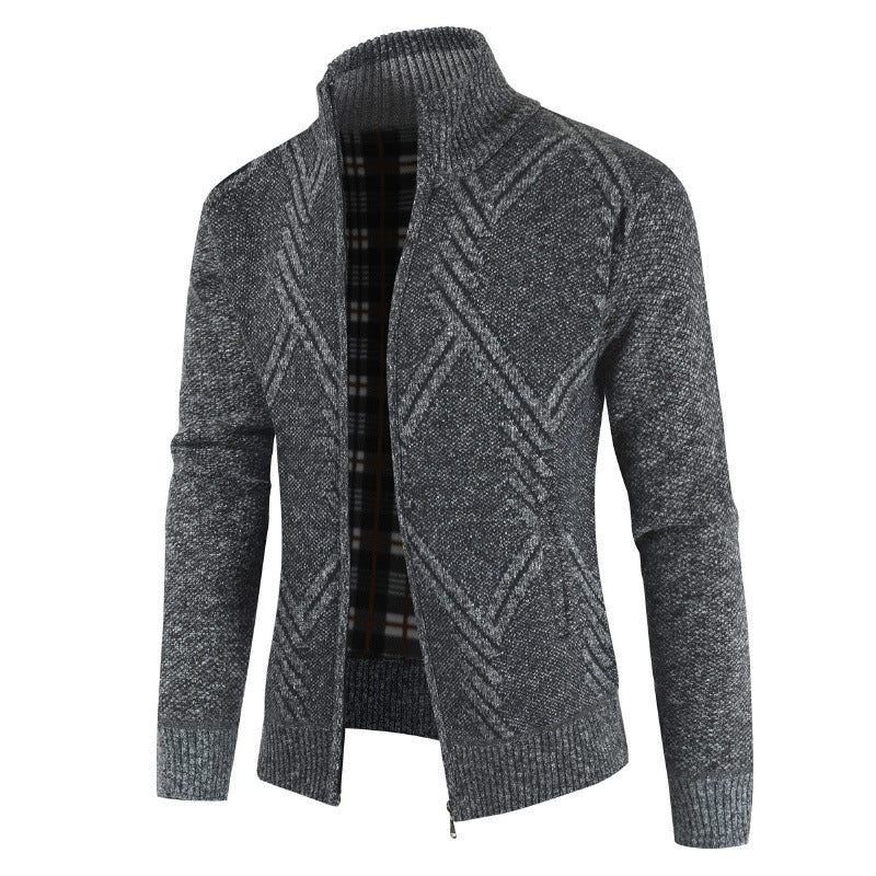 Herren modischer Strickjacke mit modernem Design Heidi-Mode