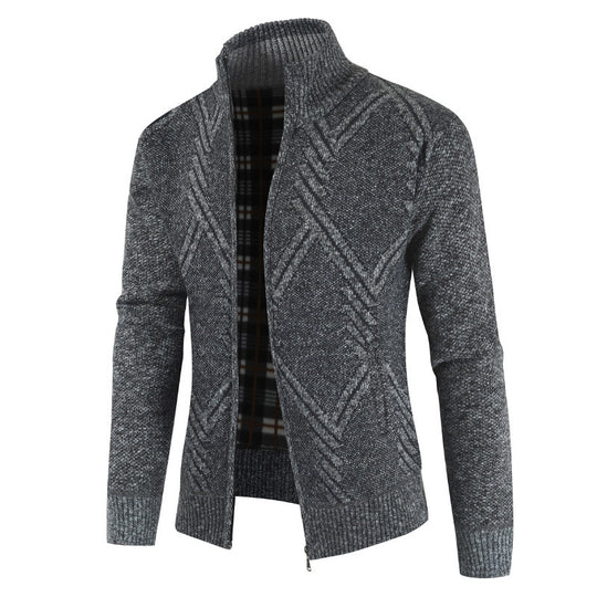 Herren modischer Strickjacke mit modernem Design Heidi-Mode