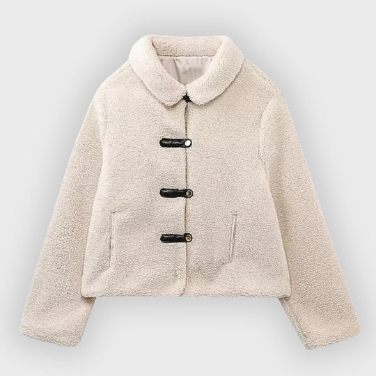 Heidi-Mode | Gekürzte Fleece Toggle Patch Pocket Jacke