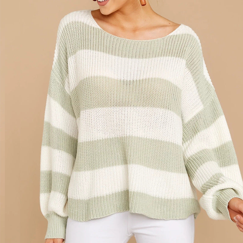 Damen lässiger Pullover mit weichem Strickmuster und Oversized-Schnitt Heidi-Mode