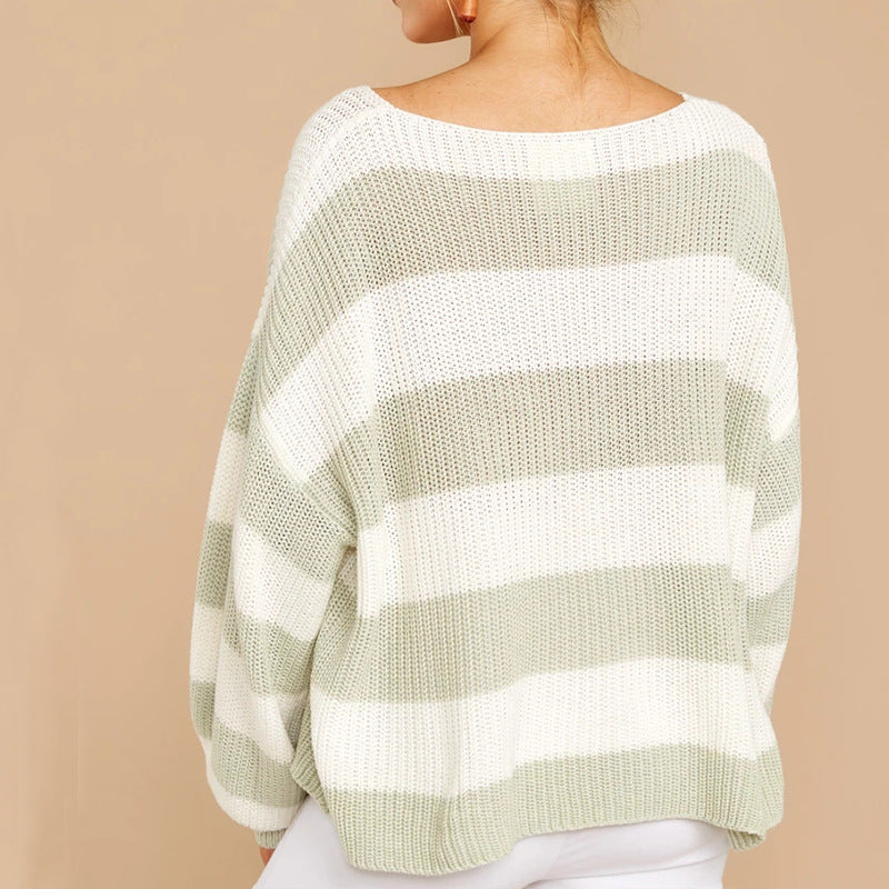 Damen lässiger Pullover mit weichem Strickmuster und Oversized-Schnitt Heidi-Mode