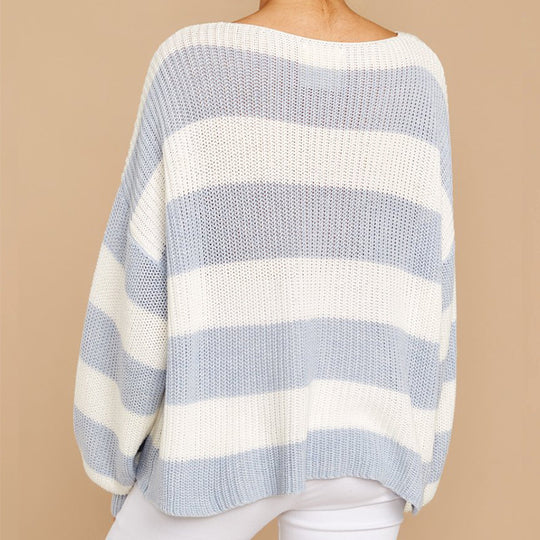 Damen lässiger Pullover mit weichem Strickmuster und Oversized-Schnitt Heidi-Mode