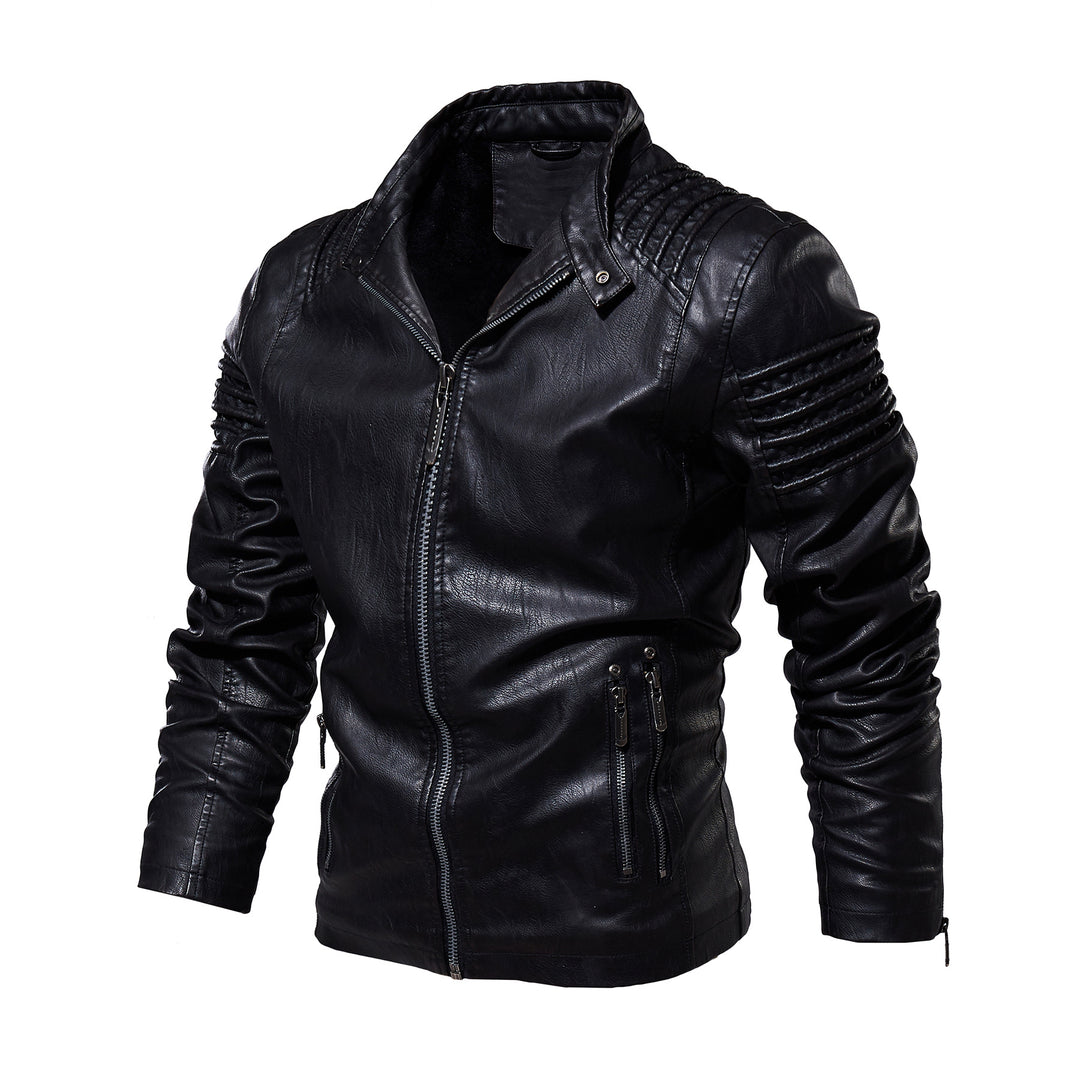 Herren Lederjacke mit strukturierten Schultern Heidi-Mode