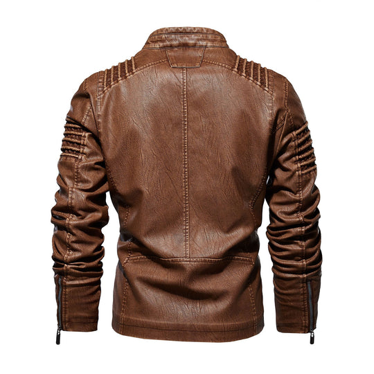 Herren Lederjacke mit strukturierten Schultern Heidi-Mode