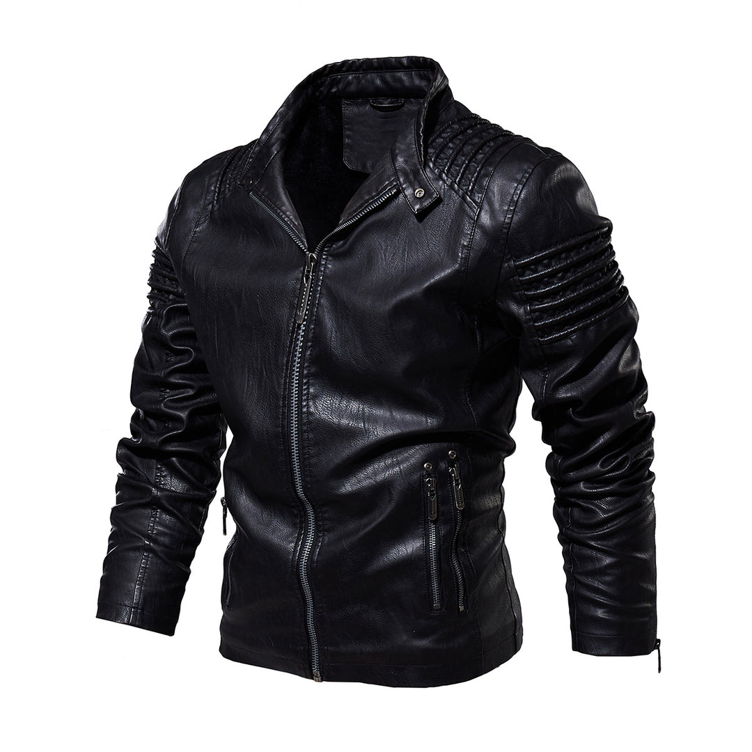 Herren Lederjacke mit strukturierten Schultern Heidi-Mode