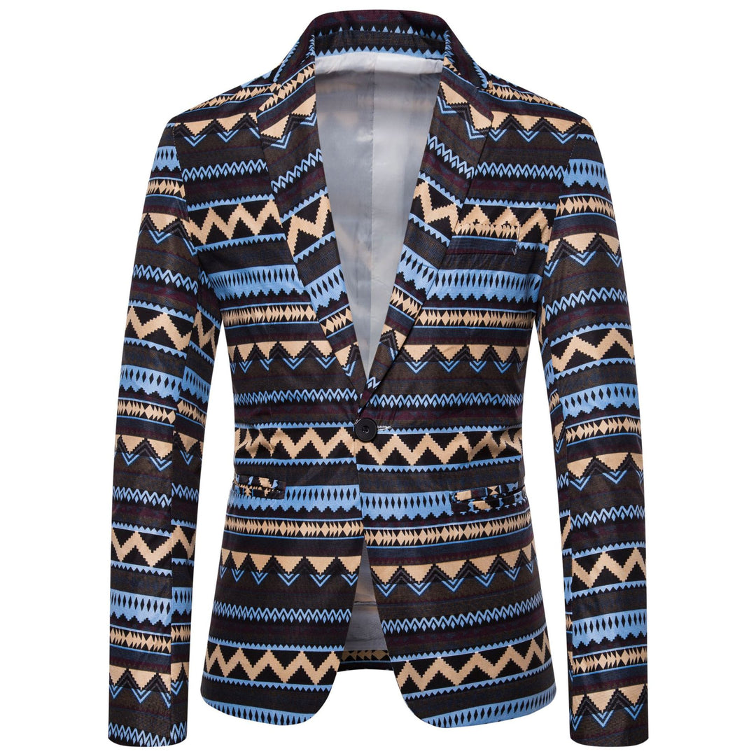Damen Blazer mit exotischem Pflanzenmuster und modernem Schnitt Heidi-Mode