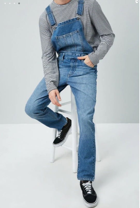Herren Lässige Jeans-Trägerhose Heidi-Mode