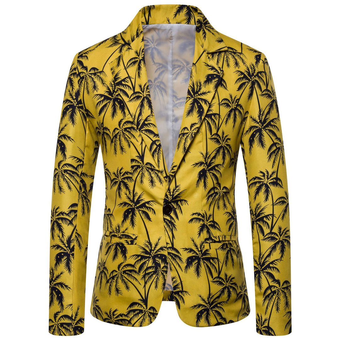 Damen Blazer mit exotischem Pflanzenmuster und modernem Schnitt Heidi-Mode