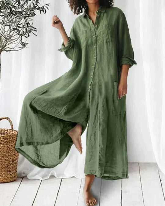 Super stylischer Leinen-Jumpsuit für Damen