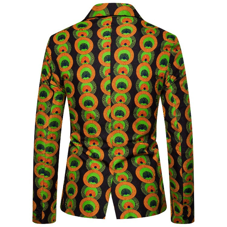 Damen Blazer mit auffälligem afrikanischem Muster und taillierter Passform Heidi-Mode