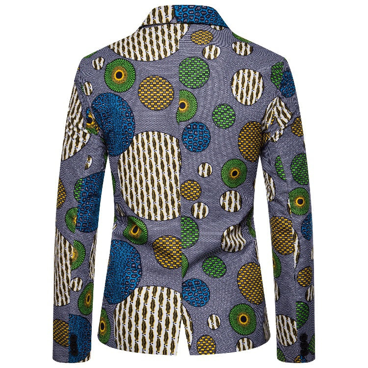 Herren Blazer mit einzigartigem afrikanischen Muster und modernem Schnitt Heidi-Mode