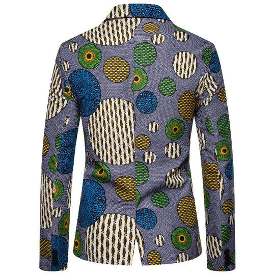 Herren Blazer mit einzigartigem afrikanischen Muster und modernem Schnitt Heidi-Mode