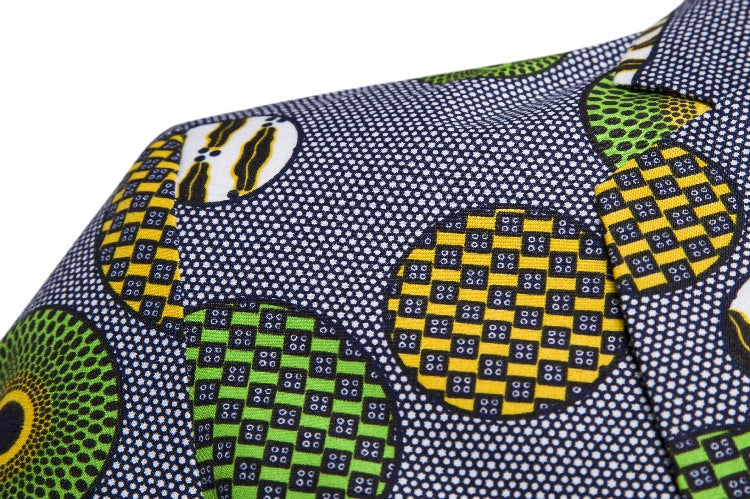 Herren Blazer mit einzigartigem afrikanischen Muster und modernem Schnitt Heidi-Mode