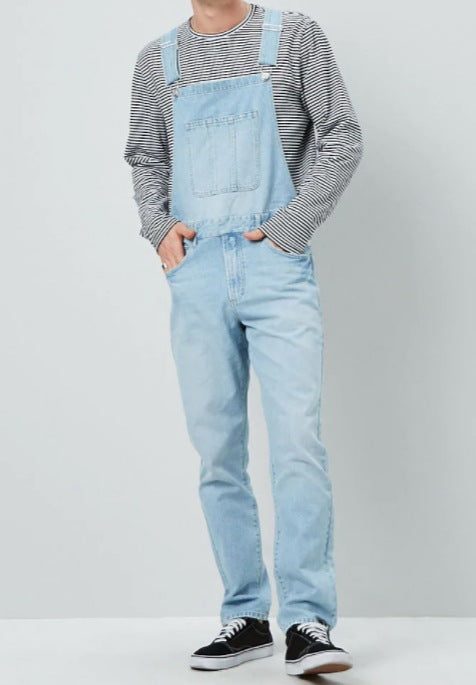 Herren Lässige Jeans-Trägerhose Heidi-Mode