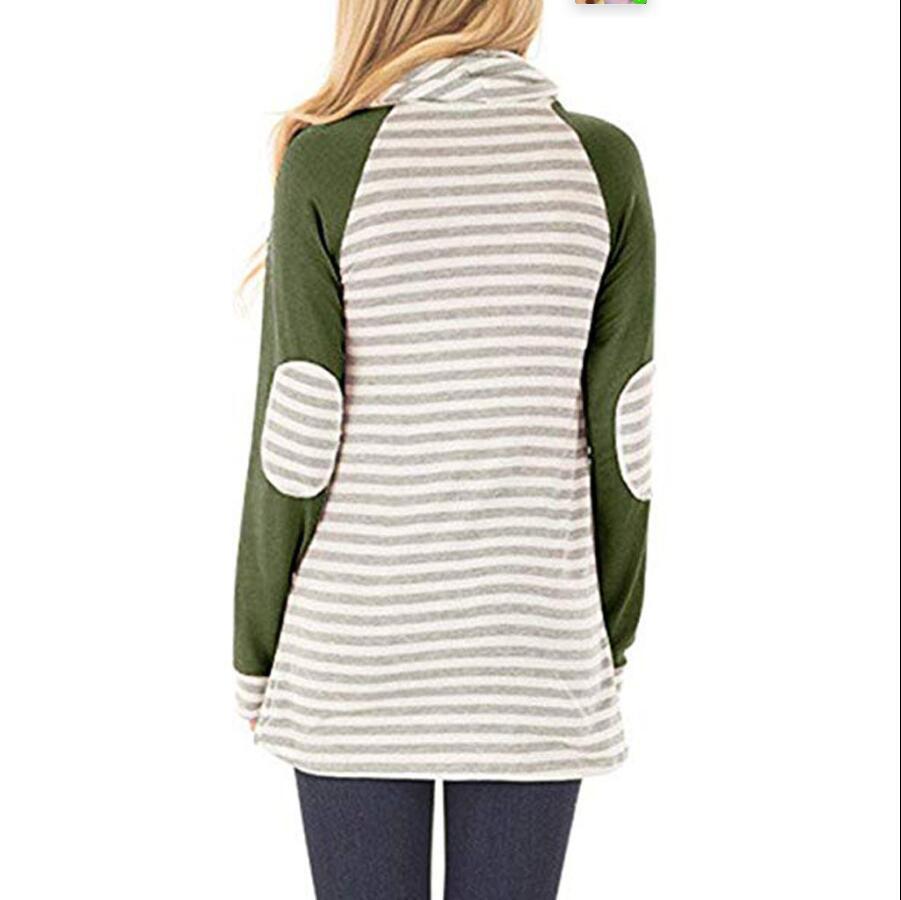 Femme Langarm Cowl Neck Tunika Top mit Känguru-Tasche Heidi-Mode
