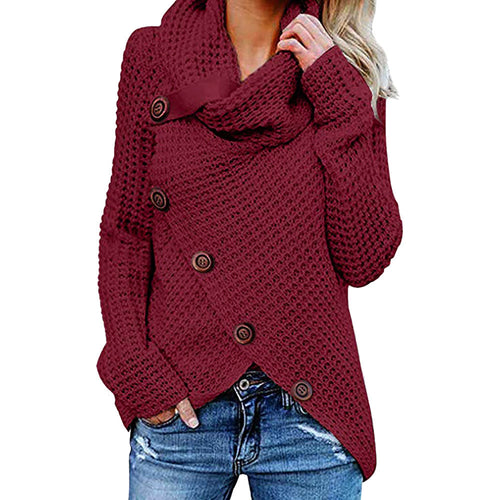 Damen Strickjacke mit asymmetrischem Schnitt und Kragen Heidi-Mode