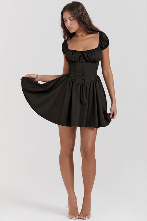 Heidi-Mode | Whatever It Takes Smocked Flare Mini-Kleid
