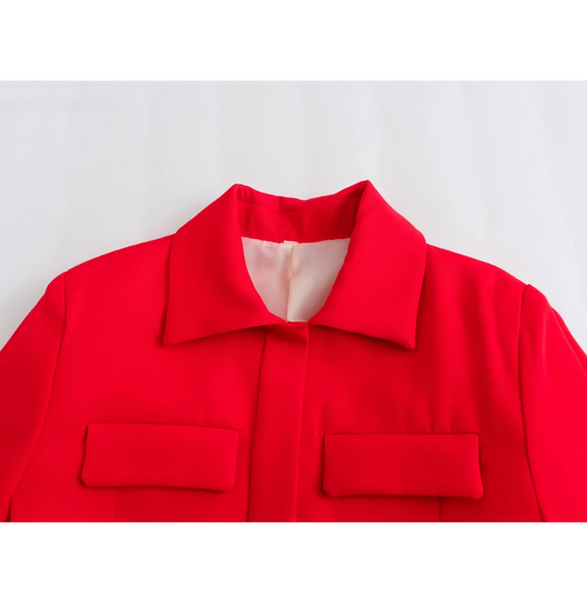 Heidi-Mode | Bomberjack Damen Kurzjacke mit Vier Fronttaschen und Minimalistischem Design