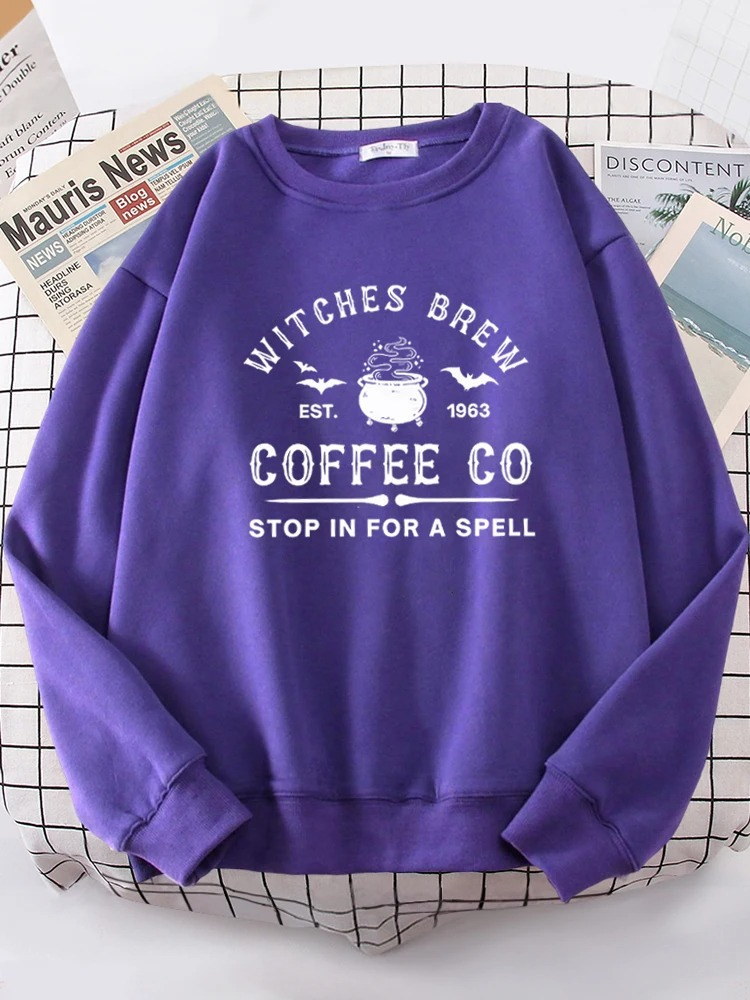 Heidi-Mode | Lustiges Sweatshirt mit "witches Brew Coffee Co" Print Damen Pullover