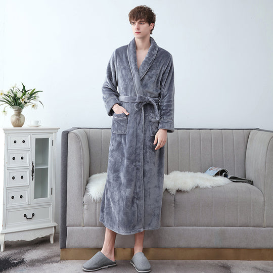 Heidi Mode | Wunderschöner Langer Flanell-Bademantel für Paare
