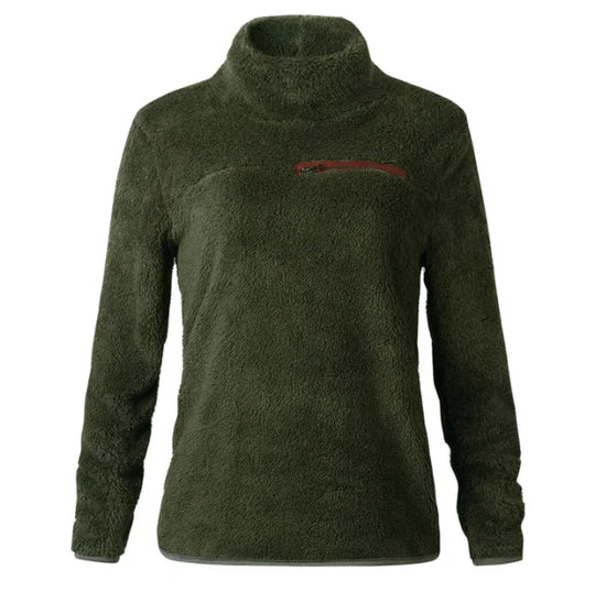 Heidi-Mode | Hoher Kragen Fleece Pullover