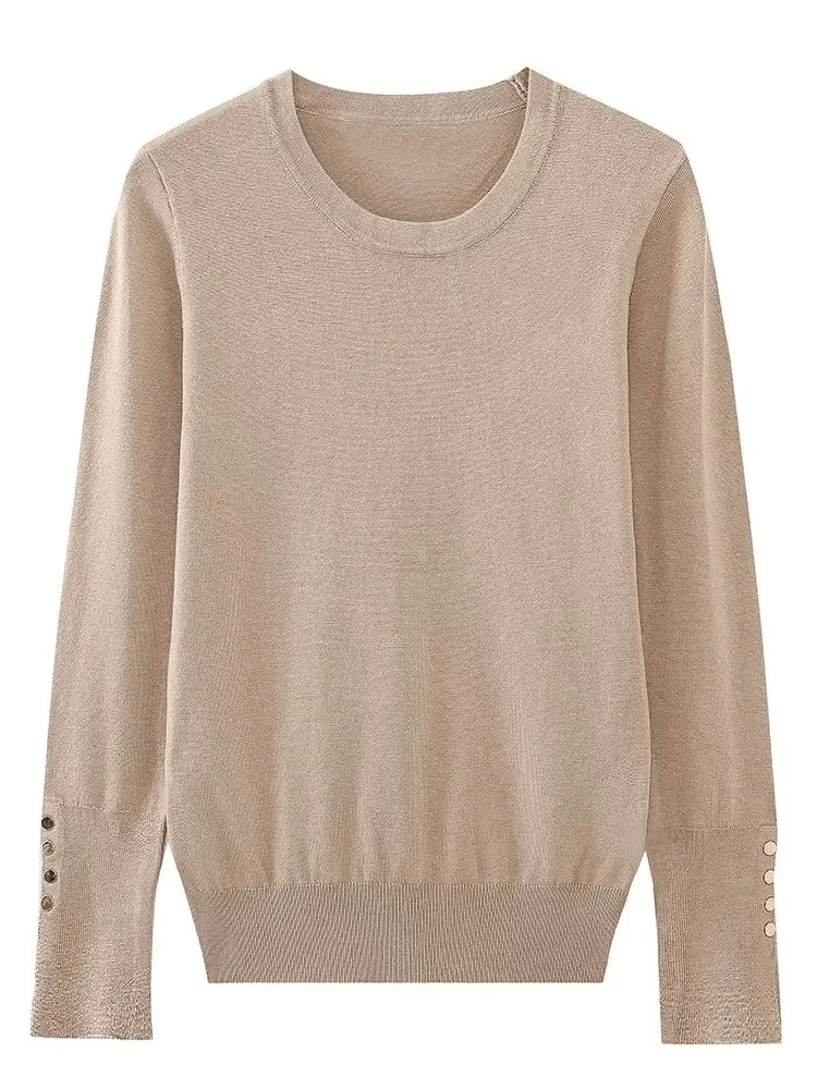 Heidi-Mode | Damenpullover mit Knopfdetail