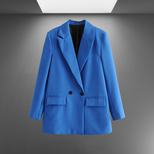 Damen-Doppelreihiger Blazer für das Büro, Vintage-Mantel