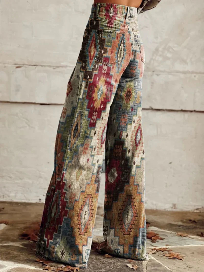 Heidi-Mode | Bedruckte Weite Hose