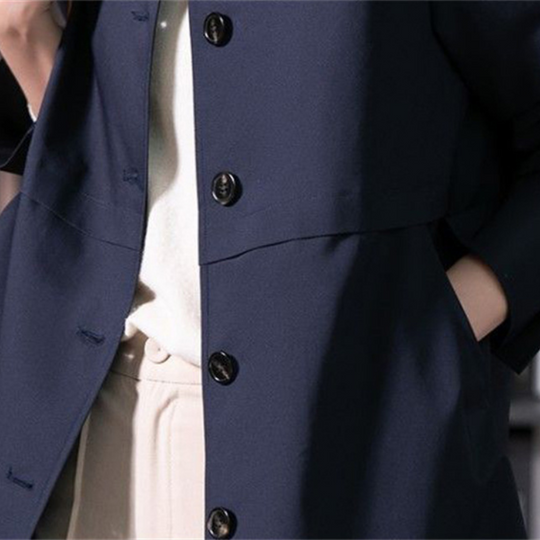 Heidi-Mode | Stylischer Einreihiger Kurzer Trenchcoat für Damen