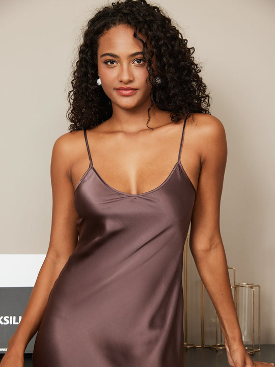 Heidi-Mode | Elegante Seide Midi Nachtwäsche
