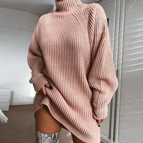 Damen Pullover mit hohem Kragen und Raglanärmeln Heidi-Mode