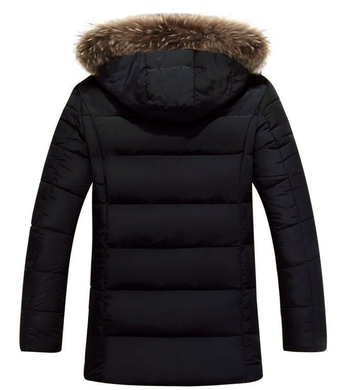 Herren Winterjacke mit abnehmbarer Kapuze und weichem Kunstfell Heidi-Mode