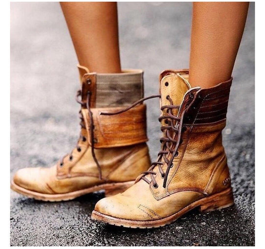 HeidiMode | Elegante Stiefel Mit Schnürung Vorne