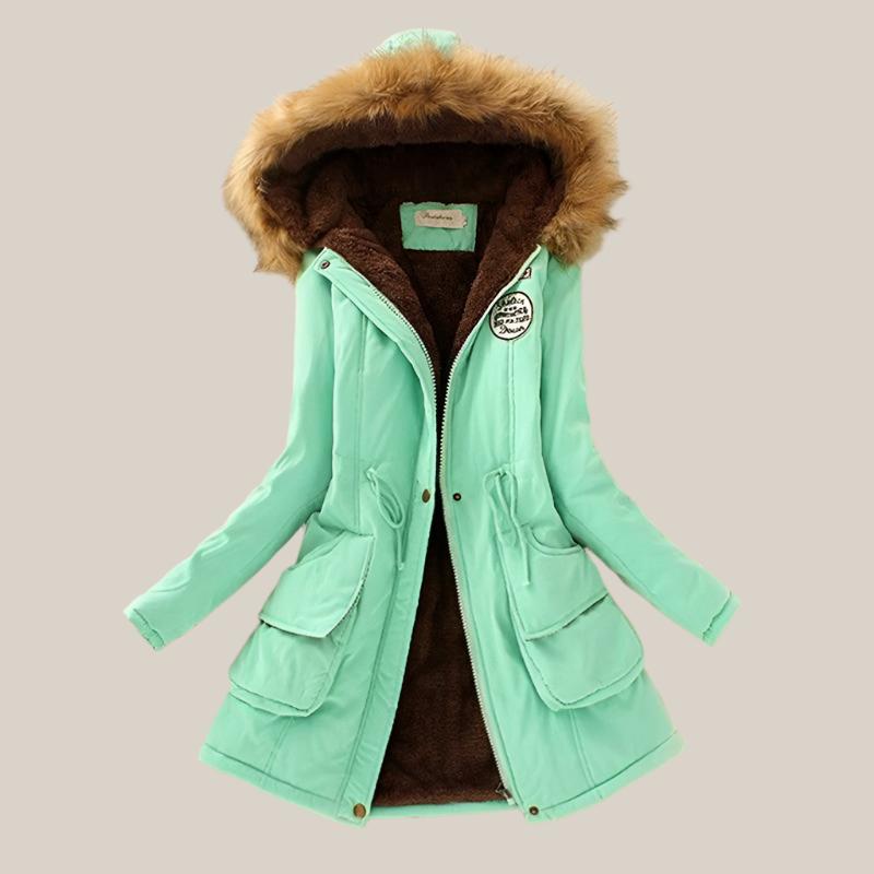 Heidi-Mode | Winterparka mit veganem Fellkragen